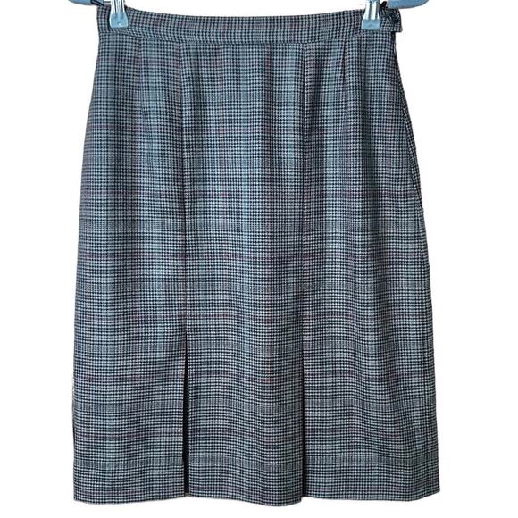 Burberry 100% Cashmere Vintage Made in Italy Skirt Sz 44 EU Sz 6 US Zip Closure - Picture 1 of 12